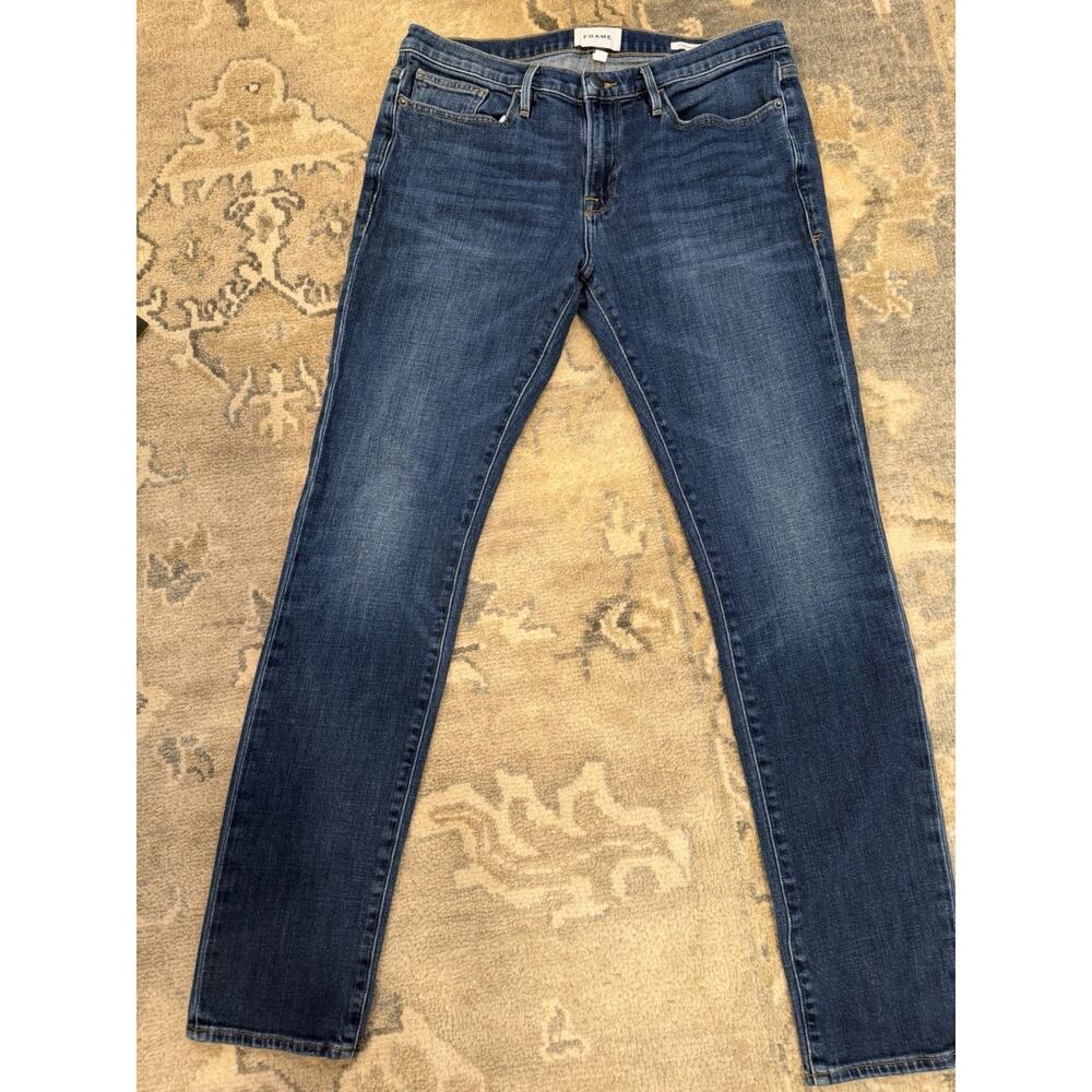 Frame L'homme Skinny Jeans Blue Manston Stretch Sz 32 NEW